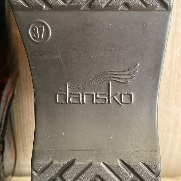 DANSKO PROFESSIONAL bronze swirl 
PATENT LEATHER CLOGS/mules size 37 shoes - Picture 14 of 14